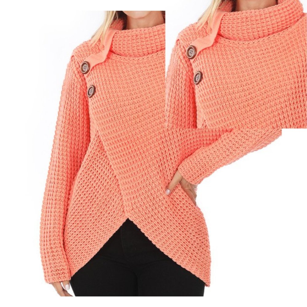ASYMMETRICAL HEM SWEATER